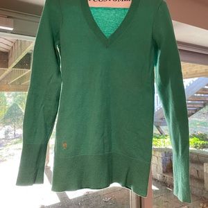 Lilly Pulitzer Cashmere V Neck Sweater - EUC - XS - Emerald Green